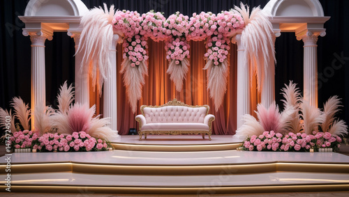 Elegant wedding stage