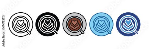 Latte Art  Icon Element For Design photo