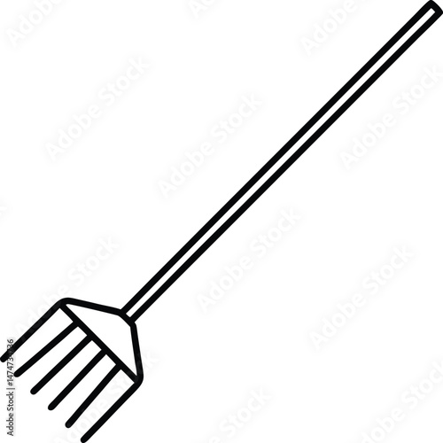 illustration of a rake