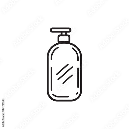 A clean outline shows a bottle with a dispenser over a transparent background