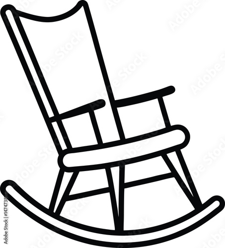 rocking chair isolated