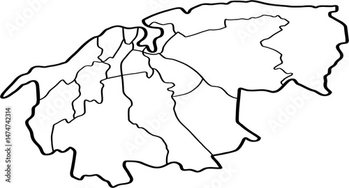 Obraz na płótnie freehand drawing of Havana city map. w salonie