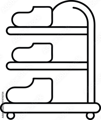 shoe rack icon vector illustration