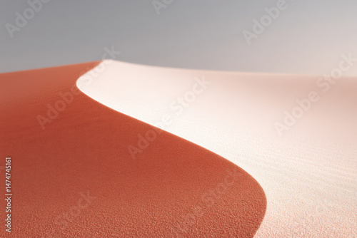 desert dune field in tunisia at sunset rich color tones