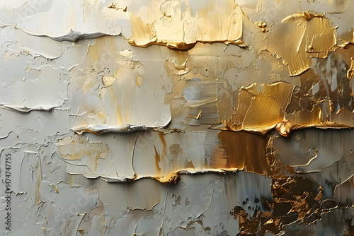 Gold  White Abstract Texture.