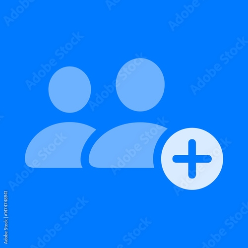 Person 2 Badge Plus Filled