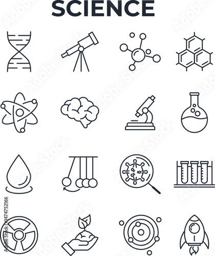 science logo set design 