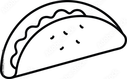 taco icon vector illustration