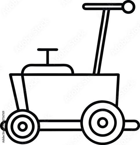 vector illustration of a tiller