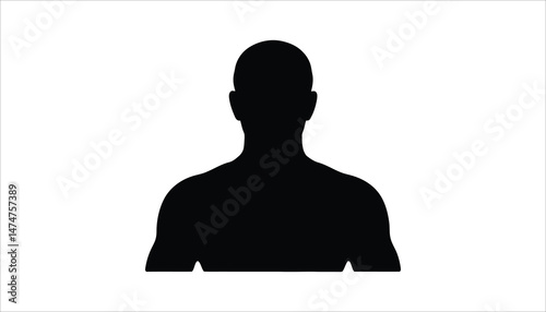Silhouette of a Person with No Facial Features