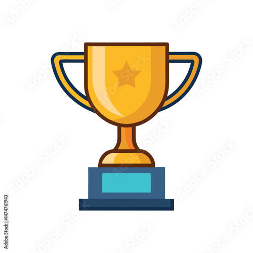 A vector illustration of Sports Trophy on white background