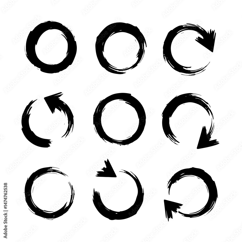 Vector hand drawn different arrow design with white background arrow mark icons