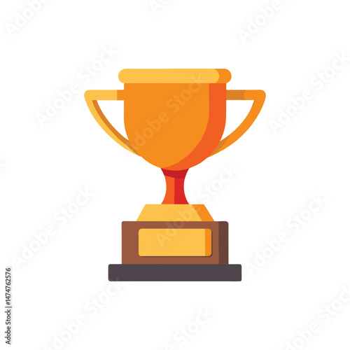 A vector illustration of Sports Trophy on white background