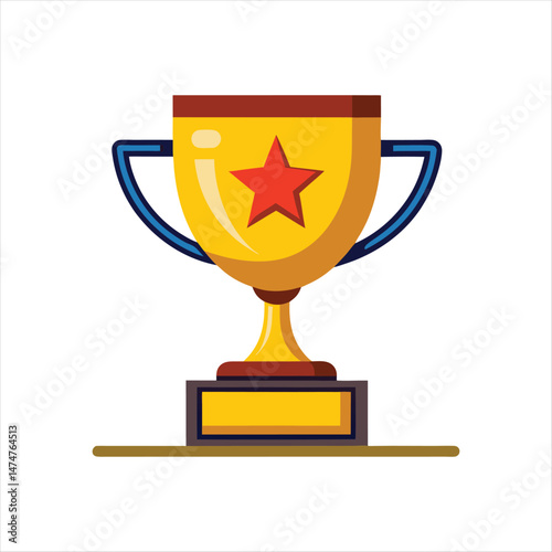 A vector illustration of Sports Trophy on white background