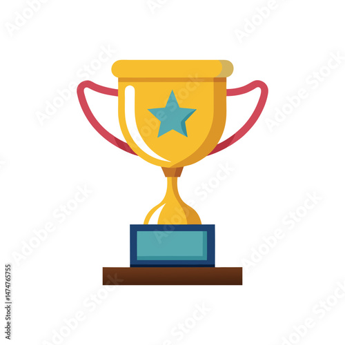 A vector illustration of Sports Trophy on white background