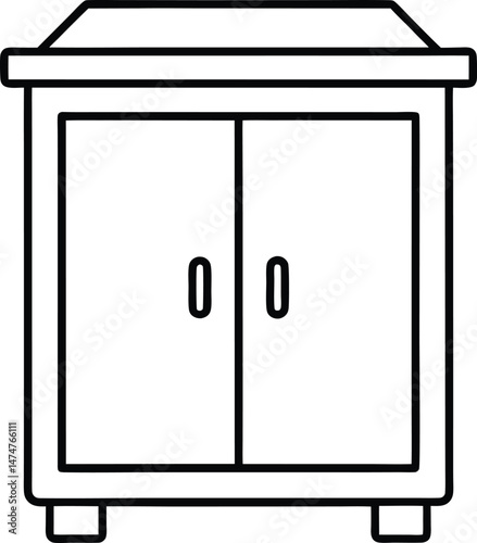 vector illustration of a wall mounted