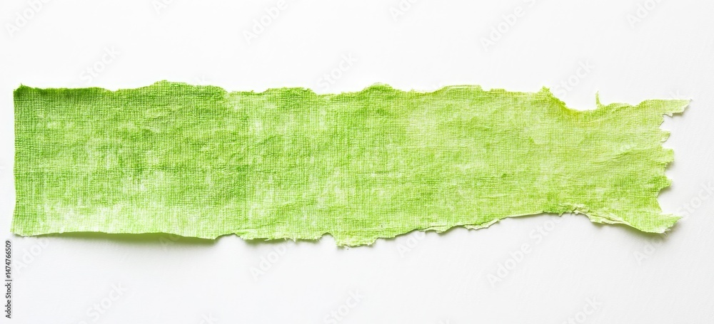Light green, textured, torn strip of paper Light green, textured, torn strip of paper