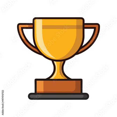 A vector illustration of Sports Trophy on white background