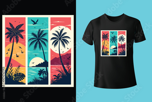 Vector summer t shirt design