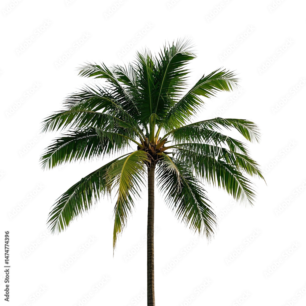 Naklejka premium Coconut Trees, Generative AI