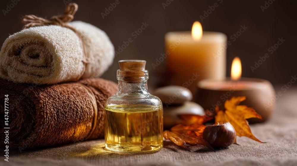 Spa salon light blue composition in wellness center. Spa still life background with aromatic candle Spa salon light blue composition in wellness center. Spa still life background with aromatic candle