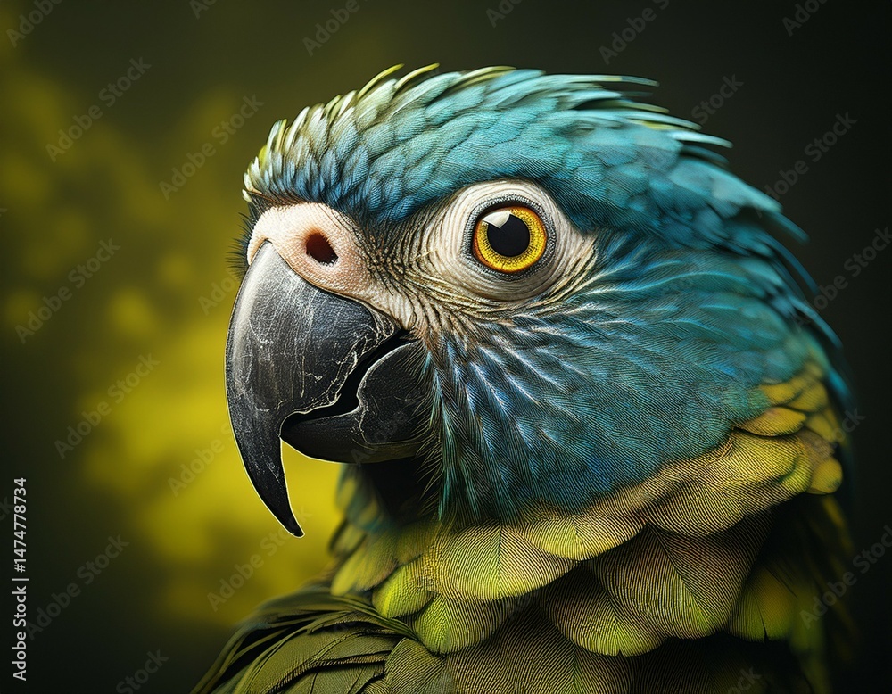 Fototapeta premium blue fronted amazon parrot portrait