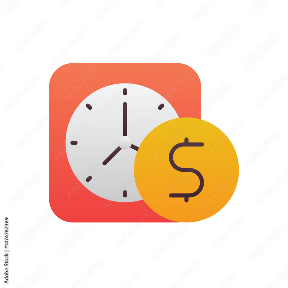 Time Is Money Vector icon Time Is Money Vector icon