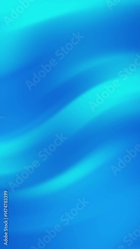 Serene Blue Gradient Waves Background.Vertical Animation Background.