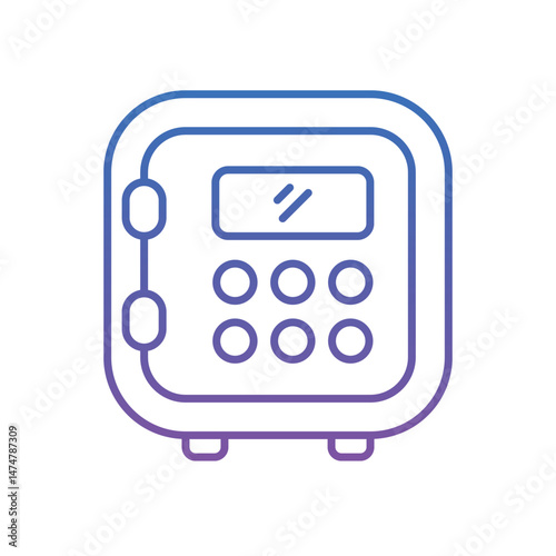 Bank Safe Vector icon