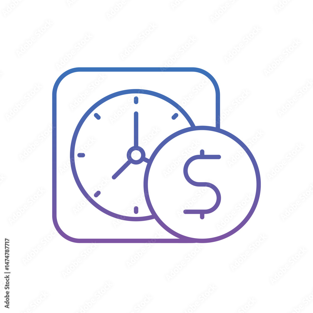Time Is Money Vector icon Time Is Money Vector icon