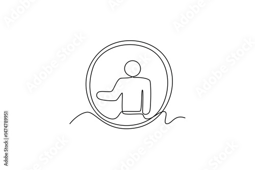 Icons in the plane concept. Full length animation illustration. High quality 4k footage