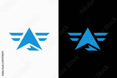 Mountain Wing Vector Logo Premium 