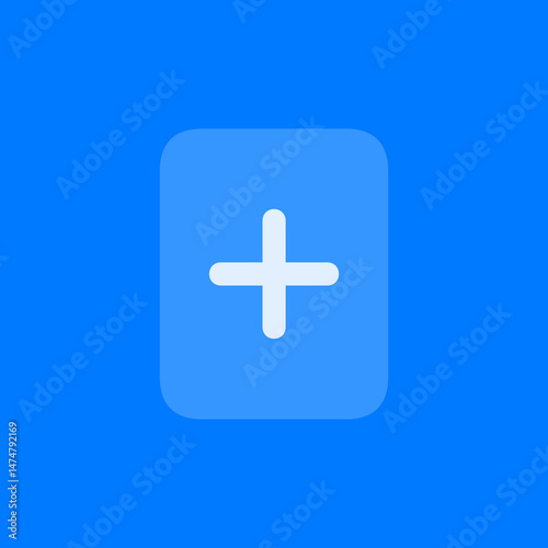 Filled Plus Portrait Rectangle Icon