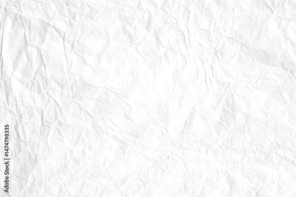 Naklejka premium White crumpled material texture surface