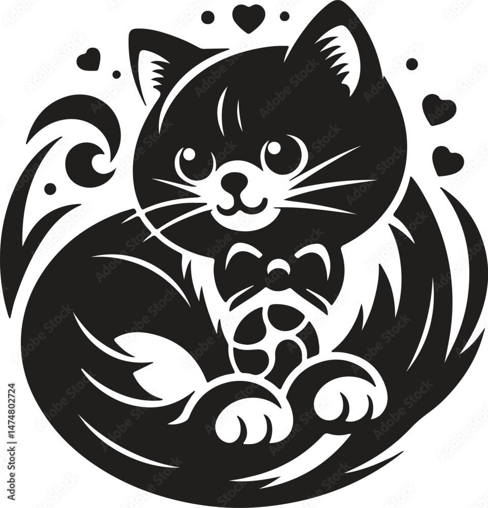 Obraz premium Cat Silhouette