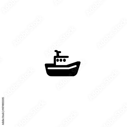 harbor icon in flat vector style