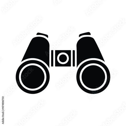 Binoculars Icon. Binoculars Illustration for Seeing from a Distance. Symbolizes vision and exploration. The Closer the View.