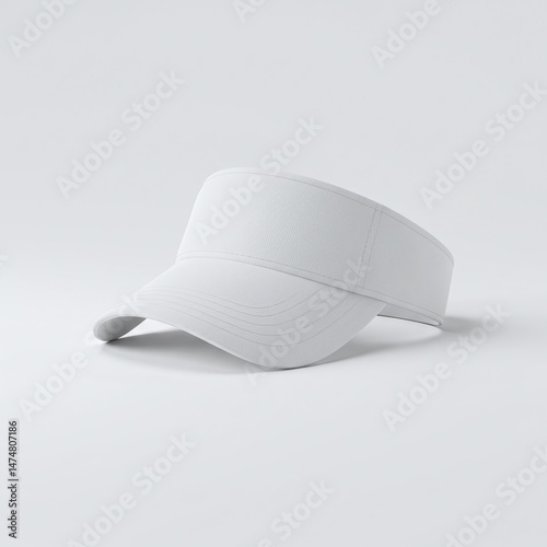 White visor cap mockup