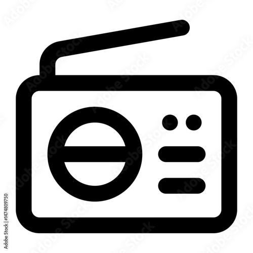 radio icon for illustration