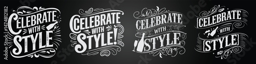 Chalk Style Illustration with Joyful Minimal & Festive Concepts