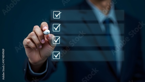 Digital Productivity Interface with Highlighted Option