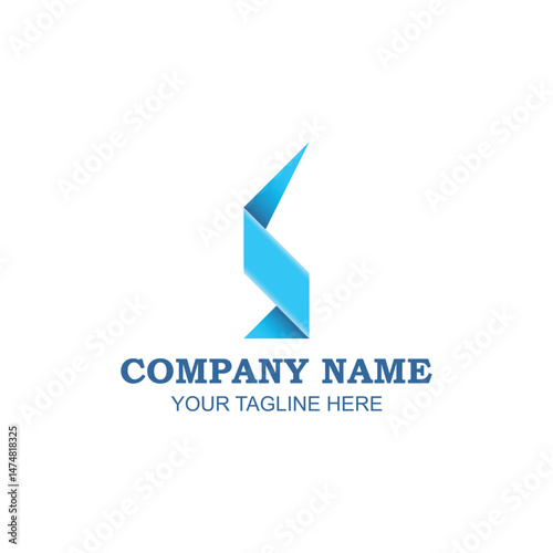 letter s logo design for company or business with creative illustration