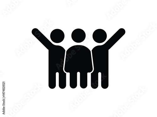 People relationship symbol icon design vector isolated transparent background