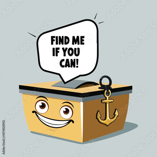 Geocaching Adventure Vector Design – Map, GPS, and Treasure Box Icons for International Geocaching Day, Perfect for Posters, T-shirts, and Stickers