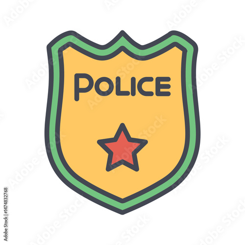Police Badge Vector Icon