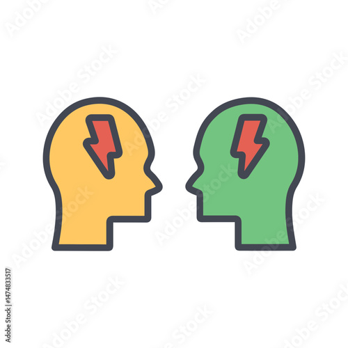 Conflict Vector Icon