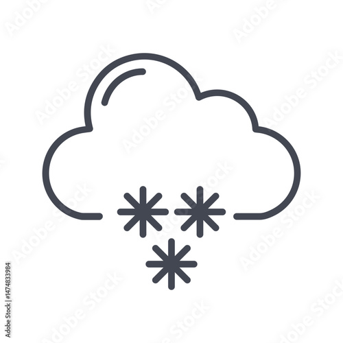 Snowfall Vector Icon