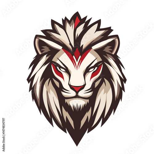 Dynamic lion vector logo designed for esports teams emphasizing strength and courage in gaming competitions