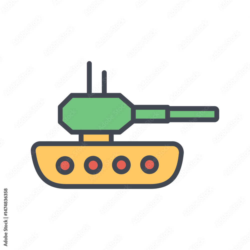 Obraz premium Tank Vector Icon