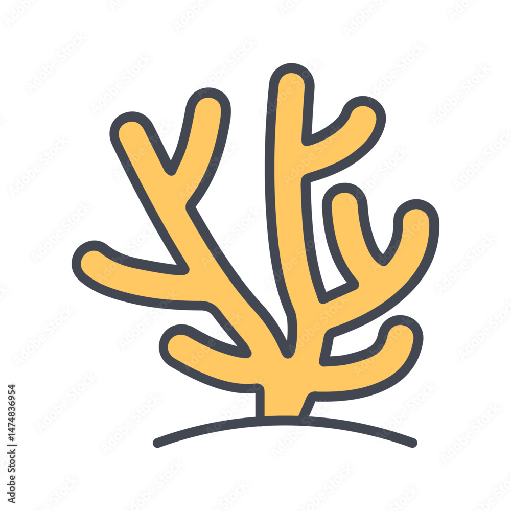 Obraz premium Coral Vector Icon